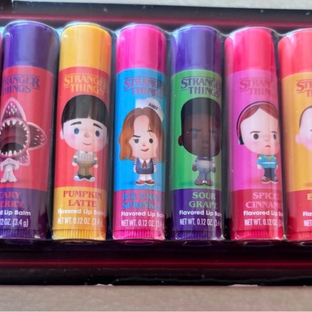 Stranger Things Lip Balm Set - Assorted Bright Colors - Picture 2 of 3